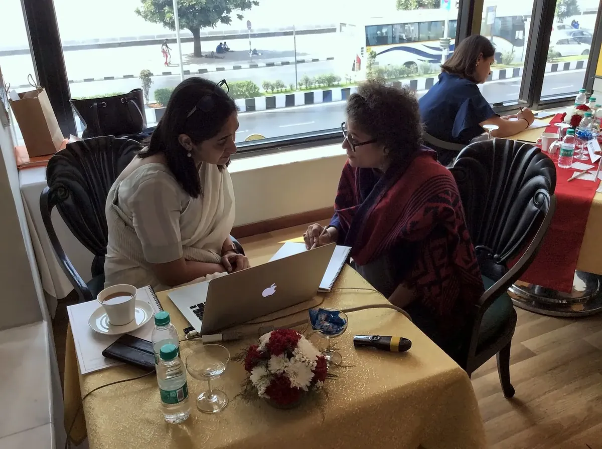 Saloni in a one-to-one session